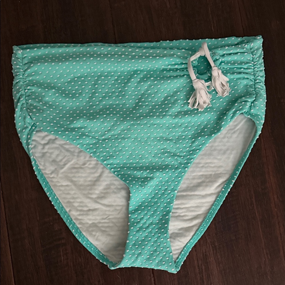 Seafoam Green High-Waist Bikini Bottom
